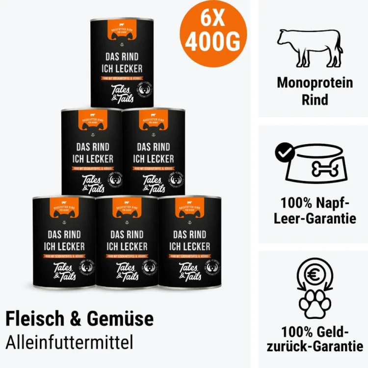 Wołowina karma monobiałkowa 6x400g Tales & Tails.webp