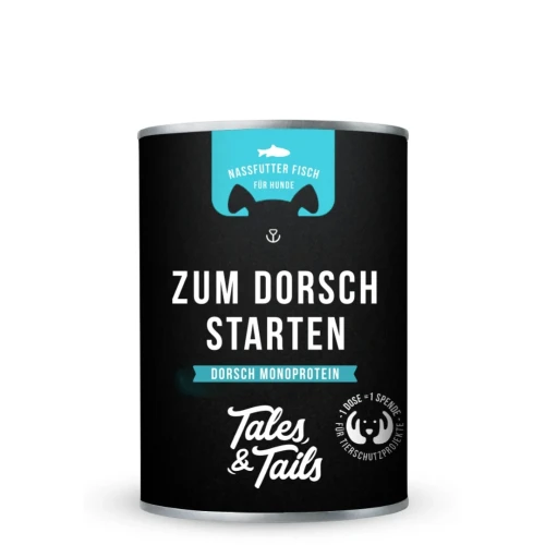 Tales & Tails dorsz 400 g – puszka mokrej karmy dla psa