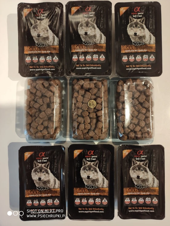 Alpha-Spirit MULTIPROTEIN 9x200g półwilgotna karma dla doroslych psów 1.8kg