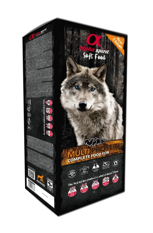 Alpha Spirit MULTIPROTEIN 45x200g półwilgotna karma dla doroslych psów 9kg