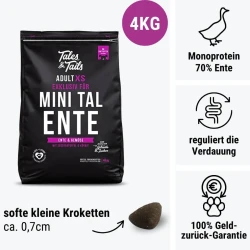 Tales & Tails Adult XS – karma półwilgotna z kaczką dla małych psów 4 kg