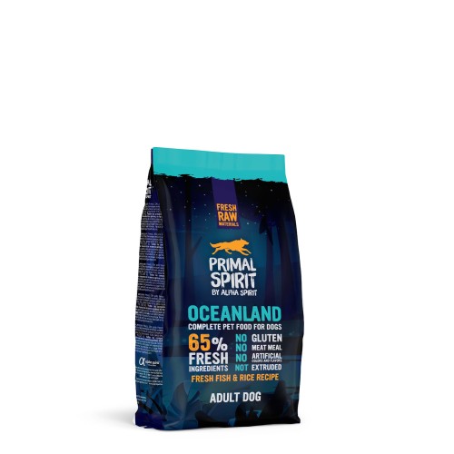 Primal Spirit 65% Oceanland, karma półwilgotna dla dorosłych psów, opakowanie 1 kg.