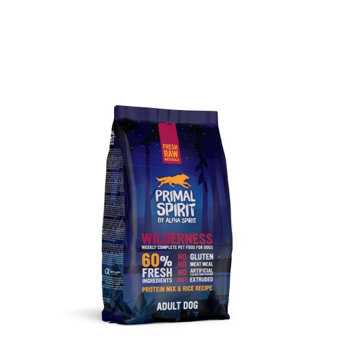 Primal Spirit 60% Wilderness, karma półwilgotna dla dorosłych psów, opakowanie 1 kg.