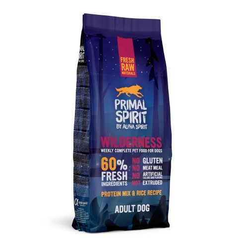 Primal Spirit 60% Wilderness, karma półwilgotna dla dorosłych psów, opakowanie 12 kg.