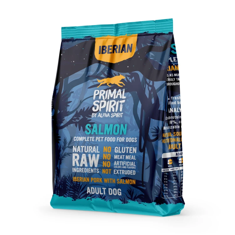 Primal Spirit Iberian Salmon, karma półwilgotna dla dorosłych psów, opakowanie 1 kg.