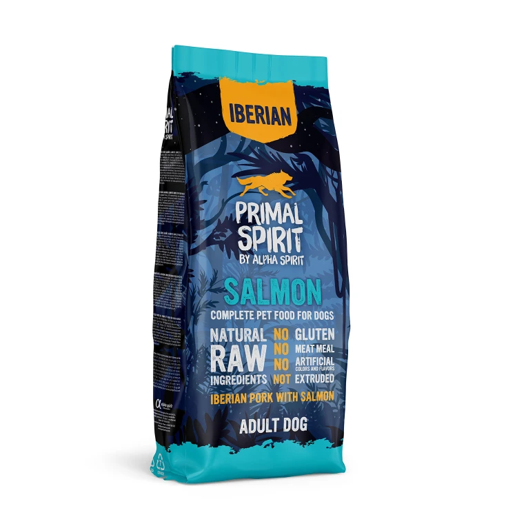 Primal Spirit Iberian Salmon, karma półwilgotna dla dorosłych psów, opakowanie 12 kg.