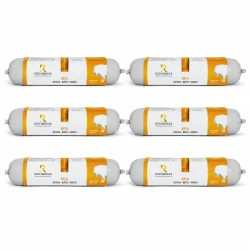 Ritzenberger Bawół Pure 6 × 800 g – zestaw Duo-Rolls do uzupełniania diety psa