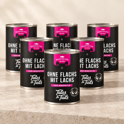 Łosoś 6 × 400 g — Na jasnym tle — Tales & Tails