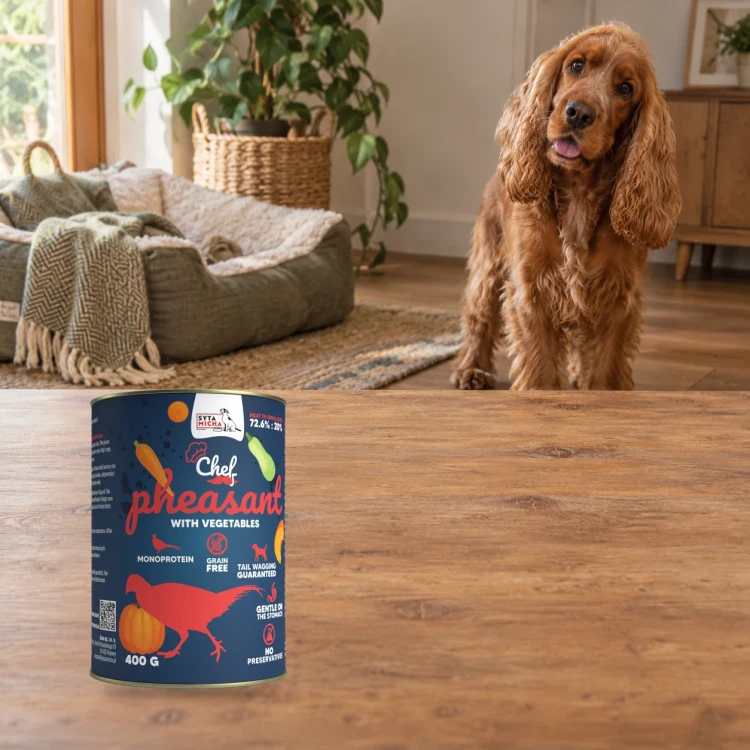 Syta Micha Bażant z warzywami 400g – mokra karma dla psa — w domu z psem