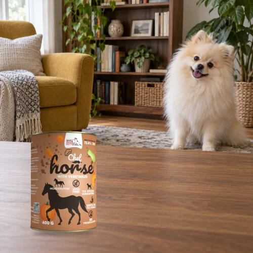 Syta Micha Konina z warzywami 400g – mokra karma dla psa — w domu z psem