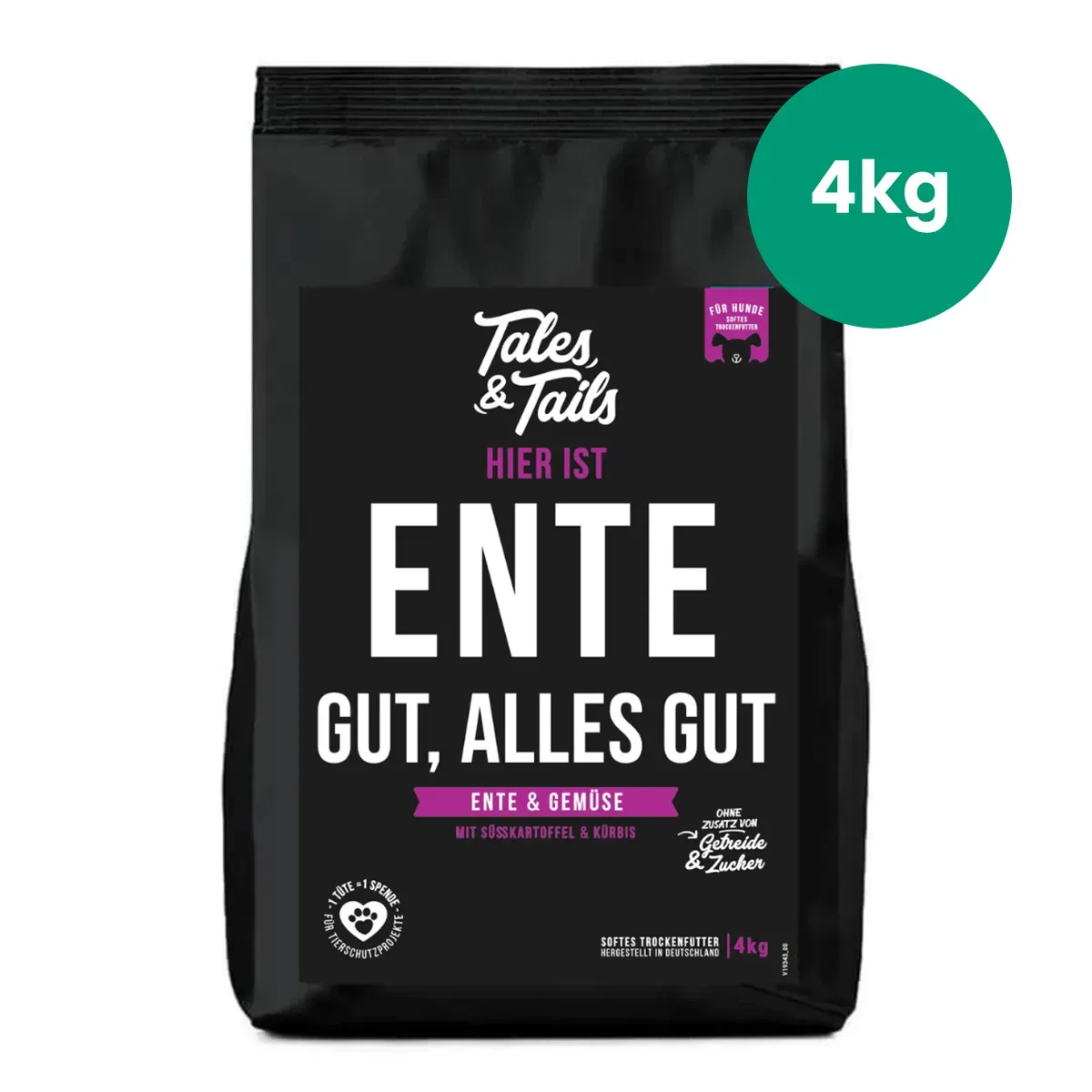 Tales & Tails kaczka 4 kg – karma półwilgotna dla psa