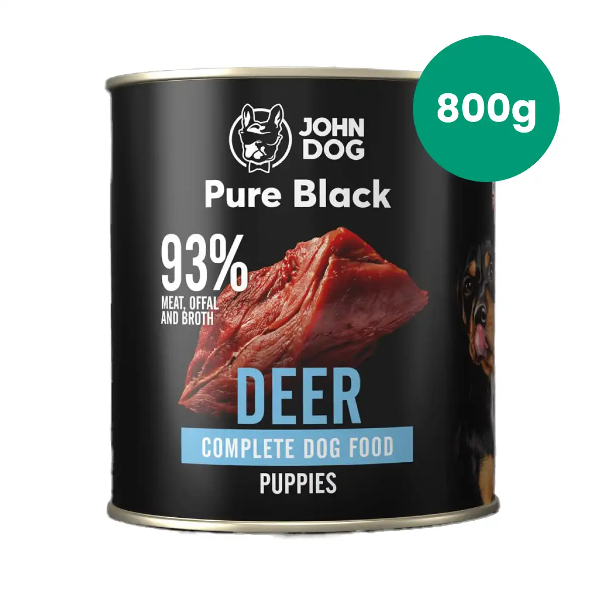John Dog Pure Black Junior jeleń 800 g – puszka