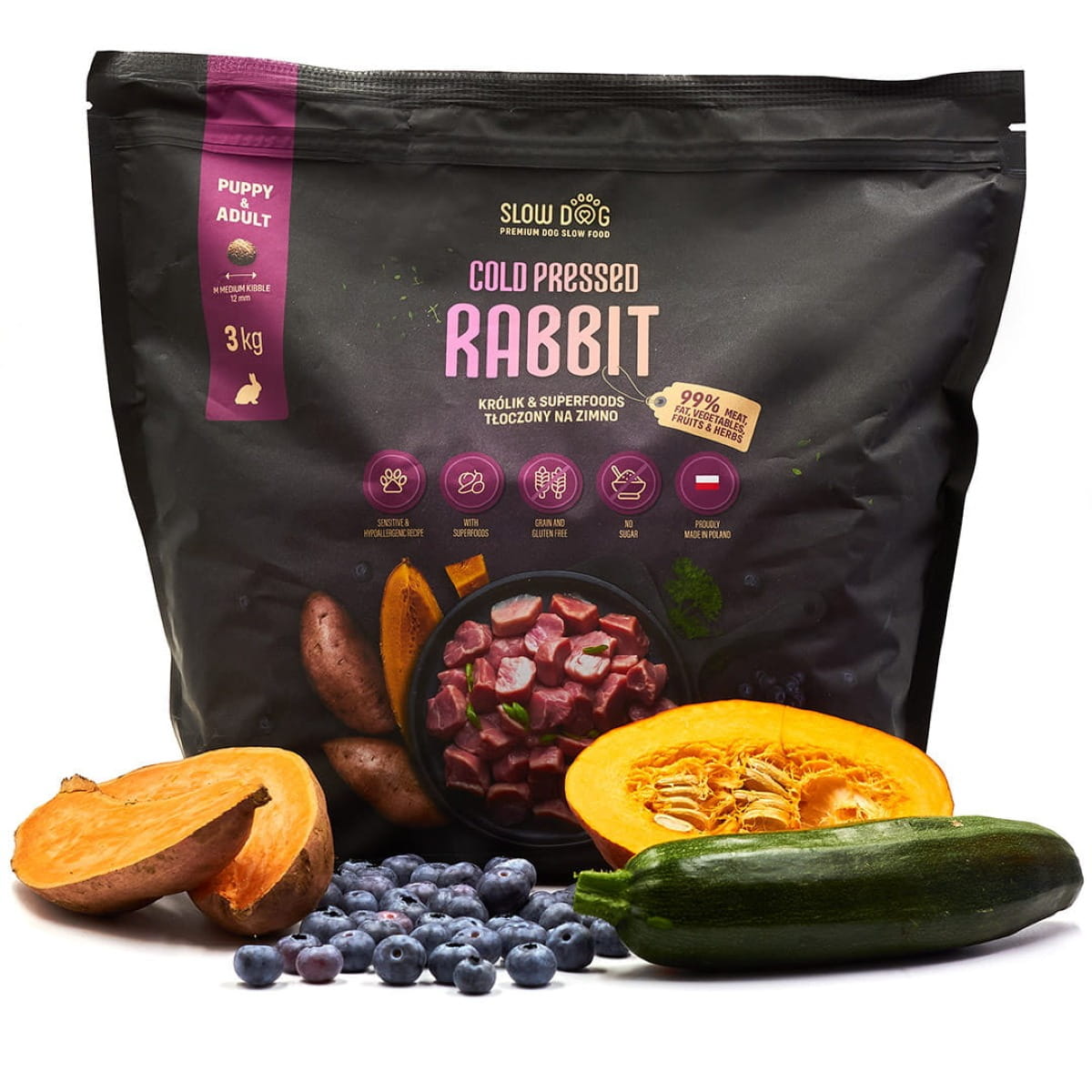 karma dla psa Slow Dog królik superfoods 3 kg