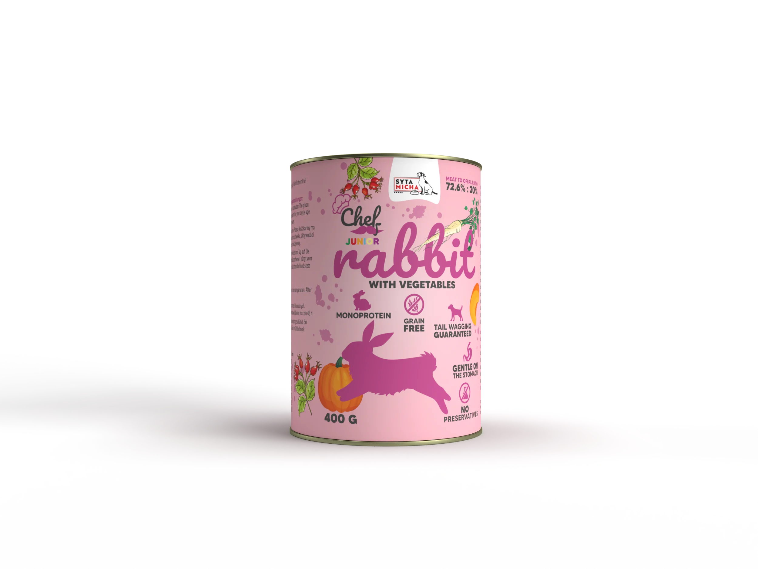 Syta Micha królik Junior z warzywami 400 g – karma mokra